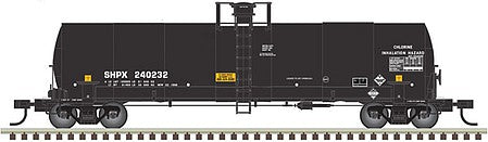 Atlas O 3007212 O Scale 17,360-Gallon Tankcar - 3-Rail - Ready to Run -- Oxy Chemicals SHPX (black/white)