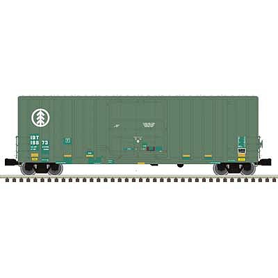 Atlas O 3007416 O Scale Gunderson 50' High-Cube Boxcar - 3-Rail - Ready to Run - Premier -- International Bridge and Terminal IBT (Green, Boise Cascade Logo)