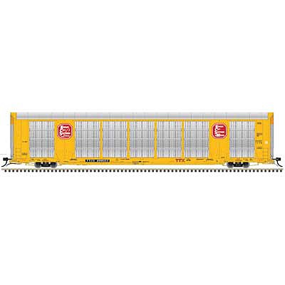 Atlas O 3007422 O Scale Gunderson Multi-Max(TM) Auto Rack - 3-Rail - Ready to Run - Master(R) -- Kansas City Southern (yellow, red)