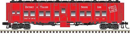 Atlas O 3007719 O Scale Troop Sleeper Bunk Car - 3-Rail - Ready to Run -- Detroit & Toledo Shore Line (MOW, red, white)