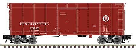 Atlas O 3007908 O Scale 40' Wagon-Top Boxcar - 3-Rail - Ready to Run -- Pennsylvania Railroad (Tuscan, white, Circle Keystone)