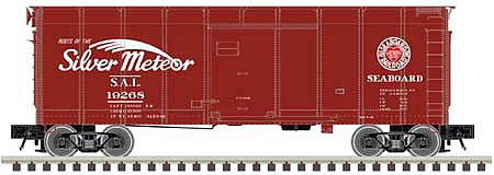 Atlas O 3007909 O Scale 40' Wagon-Top Boxcar - 3-Rail - Ready to Run -- Seaboard Air Line (Boxcar Red, white, Silver Meteor and Heart Logos)