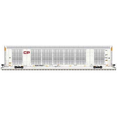Atlas O 3008421 O Scale Gunderson Multi-Max(TM) Auto Rack - 2-Rail - Ready to Run - Master(R) -- Canadian Pacific SOO (white, red)