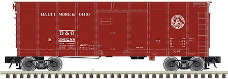 Atlas O 3008905 O Scale 40' Wagon-Top Boxcar - 2-Rail - Ready to Run -- Baltimore & Ohio (red, white)