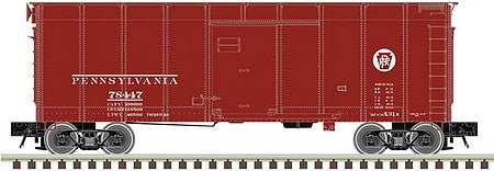 Atlas O 3008908 O Scale 40' Wagon-Top Boxcar - 2-Rail - Ready to Run -- Pennsylvania Railroad (Tuscan, white, Circle Keystone)