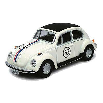 Atlas O 3009938 15707 Scale Volkswagen Beetle - Assembled -- Herbie 53 (white, black)