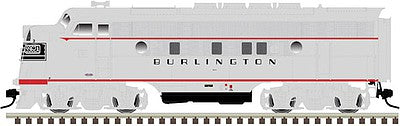 Atlas O 3640 O Scale EMD F3A Phase 2 Early - 2-Rail w/Sound & DCC - Master(R) -- Chicago, Burlington & Quincy (silver, red)