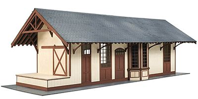 Atlas O 4001000 O Scale Maywood Station - Kit (Laser-Cut Wood) -- 18 x 6 x 5-3/4" 45.7 x 15.2 x 14.6cm