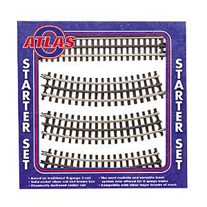 Atlas O 6001 O Scale 21st Century Track System(TM) Nickel Silver Rail w/Brown Ties - 3-Rail -- Starter Set