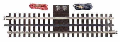 Atlas O 6010 O Scale 21st Century Track System(TM) Nickel Silver Rail w/Brown Ties - 3-Rail -- Terminal Track, 10" Straight