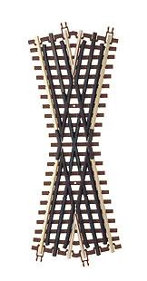 Atlas O 6082 O Scale 21st Century Track System(TM) Nickel Silver Rail w/Brown Ties - 3-Rail -- 22-1/2 Degree Crossing