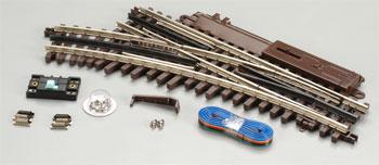 Atlas O 6085 O Scale 21st Century Track System(TM) Nickel Silver Rail w/Brown Ties - 3-Rail -- O-45 Switch Left Hand