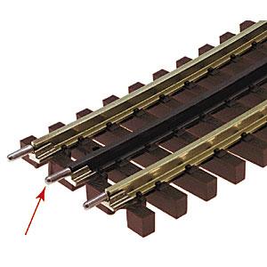 Atlas O 6095 O Scale 21st Century Track System(TM) Nickel Silver Rail w/Brown Ties - 3-Rail -- Transition Joiners pkg(6)