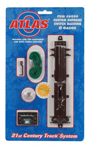 Atlas O 6099 O Scale 21st Century Track System(TM) Nickel Silver Rail w/Brown Ties - 3-Rail -- Remote Switch Machine