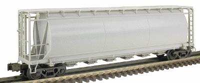 Atlas O 6330 O Scale 6-Bay Cylindrical Covered Hopper - 3-Rail -- Undecorated