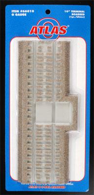 Atlas O 66010 O Scale 3-Rail Roadbed Straight Sections -- 10" Terminal Section