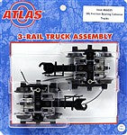 Atlas O 66035 O Scale Friction Bearing Caboose Trucks w/Knuckle Coupler - 3-Rail - Ready to Run -- 1 Pair