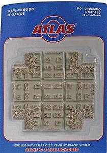 Atlas O 66080 O Scale 3-Rail Roadbed Switches and Crossings -- 90 Degree Crossing