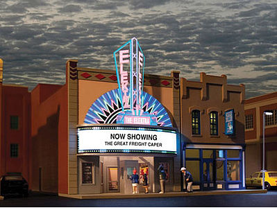 Atlas O 66903 O Scale Elektra Theatre -- Assembled - 7-3/8 x 12-3/4 x 9-3/8" 18.7 x 32.4 x 23.8cm