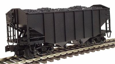 Atlas O 6751 O Scale Master 55-Ton Fishbelly 2-Bay Open Hopper w/Peaked Ends - 3-Rail Ready to Run -- Undecorated