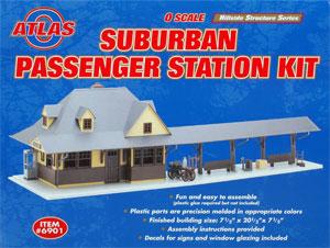Atlas O 6901 O Scale Hillside Structure Series - Kit -- Suburban Passenger Station w/One Station Platform 7-5/16 x 10-5/16 x 7-1/2"