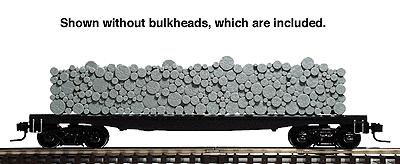Atlas O 7270 O Scale Atlas O Master(R) Pulpwood Flat Car w/Load - 2-Rail - Ready to Run -- Undecorated