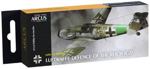 Arcus Hobby Colors 2004 Luftwaffe Late-WWII Defence Reich JG27 Aircraft Enamel Paint Set (6 Colors) 10ml Bottles