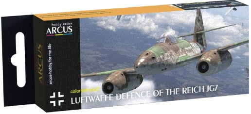 Arcus Hobby Colors 2005 Luftwaffe Late-WWII Defence Reich JG7 Aircraft Enamel Paint Set (6 Colors) 10ml Bottles