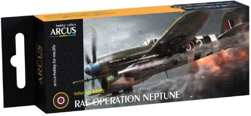 Arcus Hobby Colors 3002 RAF WWII Operation Neptune Aircraft Enamel Paint Set (6 Colors) 10ml Bottles