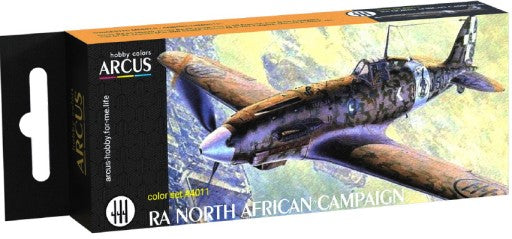 Arcus Hobby Colors 4011 RA WWII North African Campaign Italian Aircraft Enamel Paint Set (6 Colors) 10ml Bottles