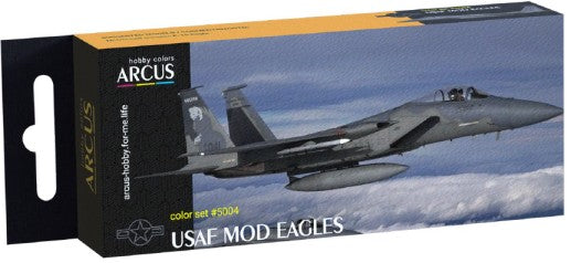 Arcus Hobby Colors 5004 USAF Mod Eagles Fighter Aircraft Enamel Paint Set (6 Colors) 10ml Bottles
