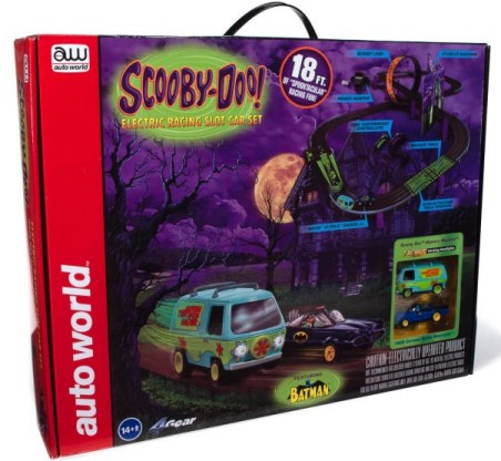 Auto World 33803 HO Scooby Doo Meets Batman & Robin Slot Car 18' Racing Set (D)