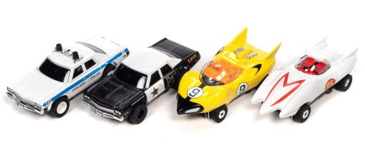 Auto World 372 HO Thunderjet Ultra-G/X-Traction Silver Screen Machines Slot Car Assortment - Series #36 (12 Total)
