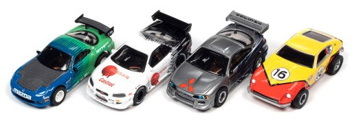 Auto World 378 HO X-Traction Ultra-G Import Heat Slot Car Assortment - Series #2 (8 Total)