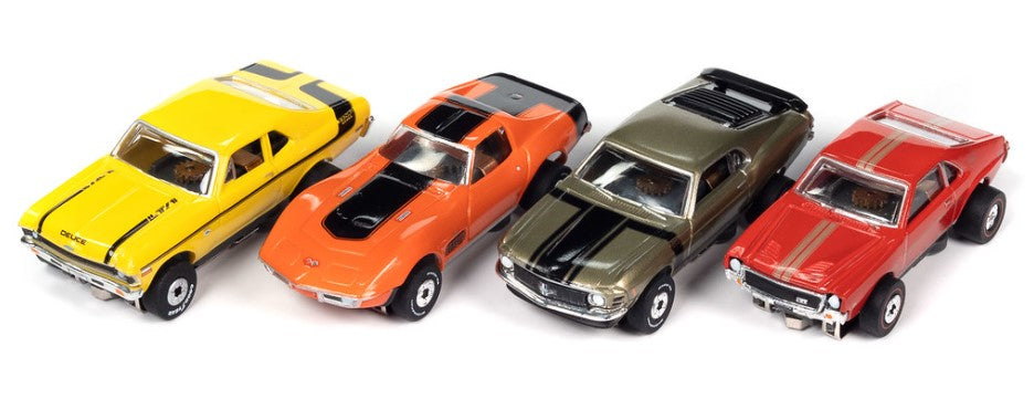 Auto World 394 HO Thunderjet Muscle Car Dealership Slot Car Assortment - Series #3 (8 Total)