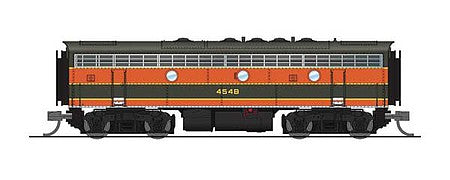Broadway Limited 6876 N Scale EMD F7B - Sound and DCC - Paragon4 -- Great Northern 456B (Omaha Orange, Pullman Green)