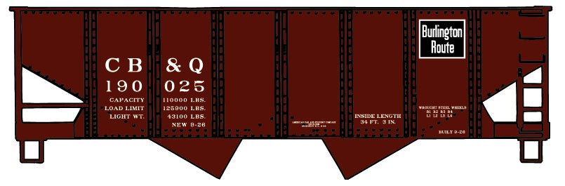 Accurail 2434 Ho Usra Twin Hopper Cb&Q
