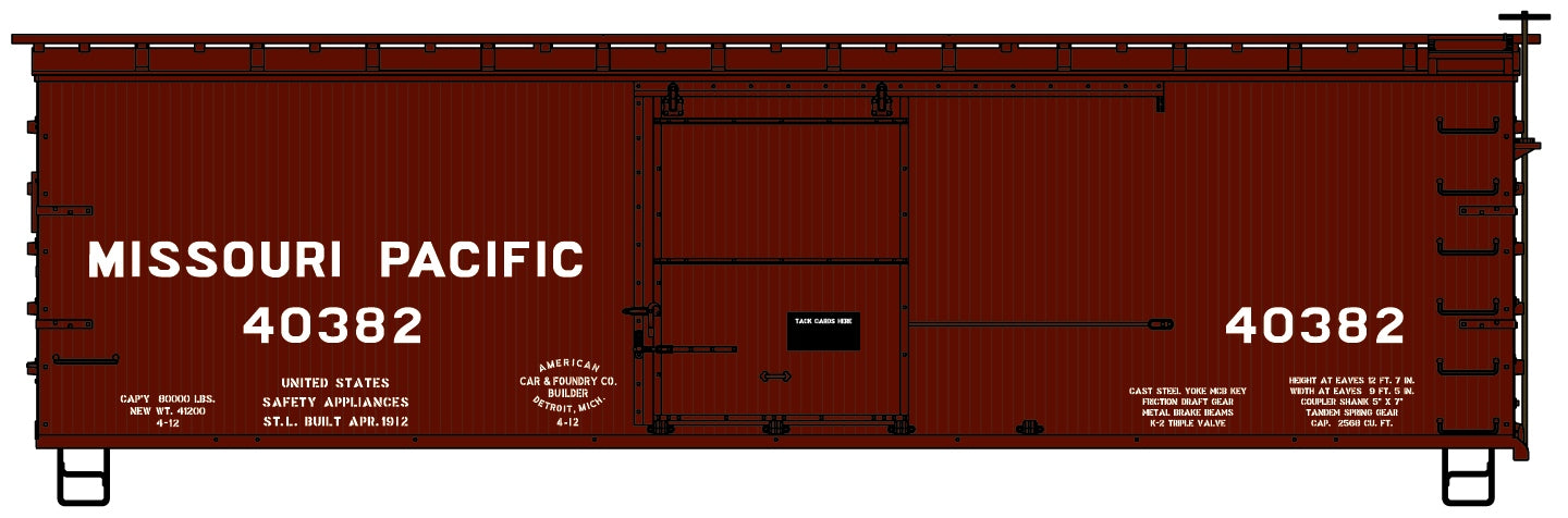 Accurail 1704 Ho 36' Dbl Sht Wood Boxcar Mp