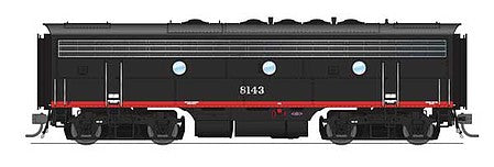 Broadway Limited 6695 HO Scale EMD F7B - Sound and DCC - Paragon4 -- Southern Pacific 8144 (Black Widow, black, silver, red, orange)