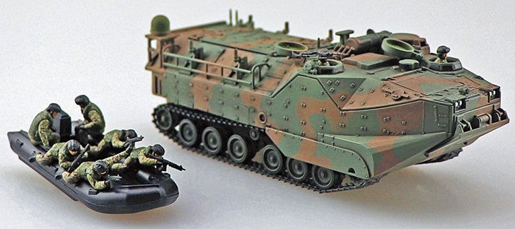 Aoshima 56653 1/72 JGSDF AAVC7A1 RAM/RS Amphibious Assault Vehicle w/2 Boats & 12 Figures