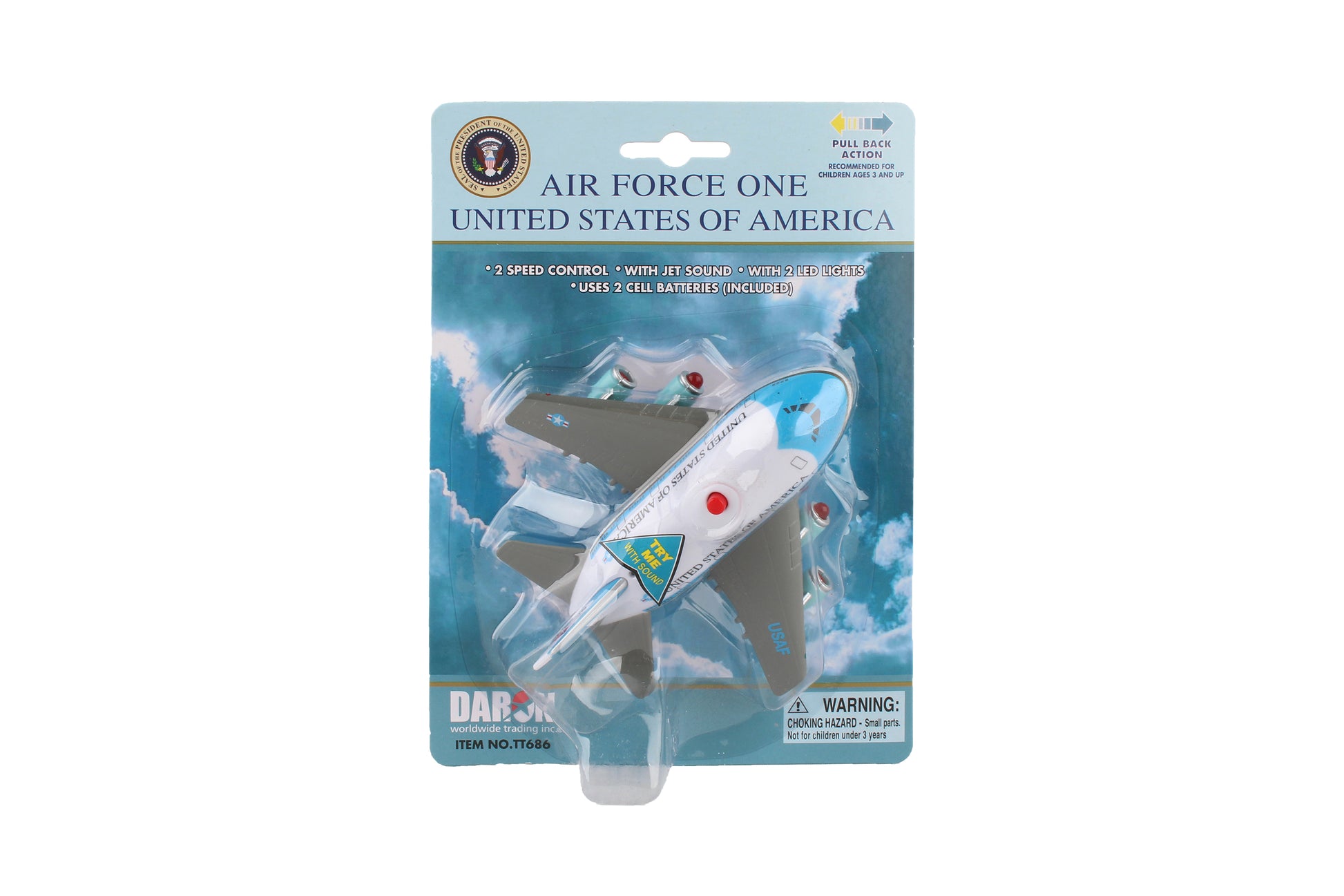 Daron Toytech TT686 Air Force One Pullback W/Light & Sound