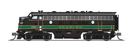 Broadway Limited 6866 N Scale EMD F7 A-Unpowered B Set - Sound and DCC - Paragon4 -- Reading 269A, 269B (black, green)