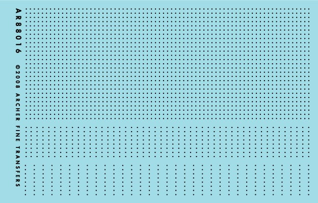 Archer Fine Transfers 88016 Surface Details: .014" (.36mm) Large Rivets (Various Scales)