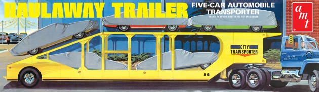 AMT Models 1193 1/25 Five-Car Automobile Haulaway Trailer
