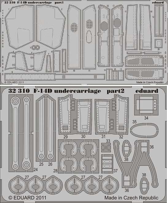 Eduard 32310 1/32 Aircraft- F14D Undercarriage for TSM