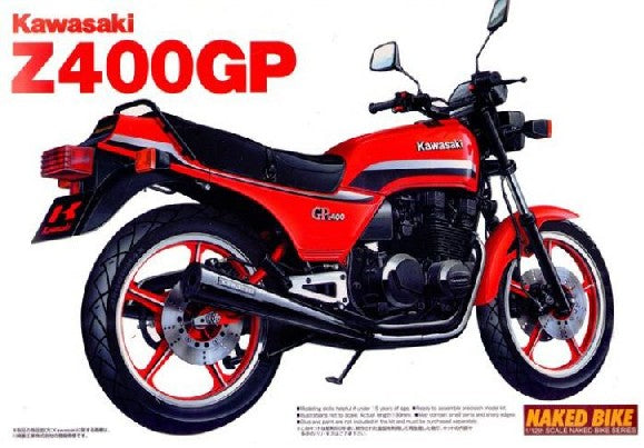 Aoshima 54567 1/12 1982 Kawasaki Z400GP Motorcycle w/Custom Parts (D)