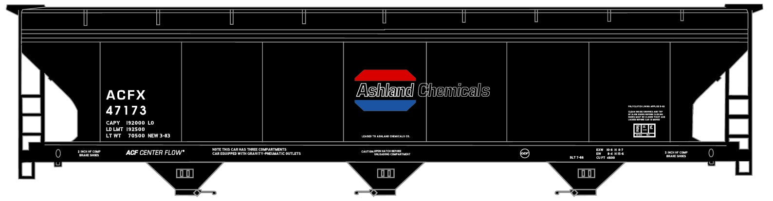 Accurail 2114 Ho Acf Cvd Hopper Ashland Chemical