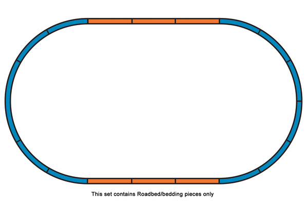 Piko 55365 HO Scale Roadbed for Track Set A + 4x Straight