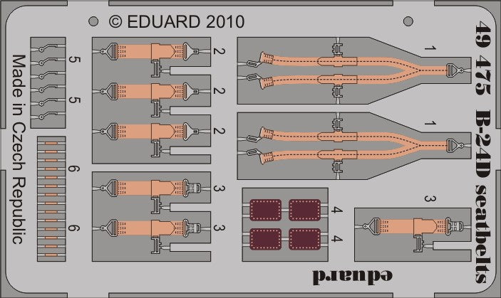 Eduard 49475 1/48 Aircraft- Seatbelts B24D for RMX (Painted)