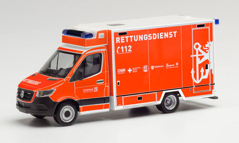 Herpa 96027 1/87 Scale Dusseldorf Fire Brigade - Mercedes-Benz Atego Rescue Sprinter